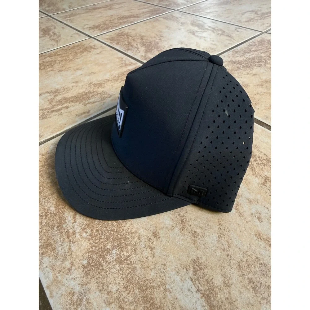Melin Odysea Hydro Black Performance Snapback Hat Classic Size Water Resistant